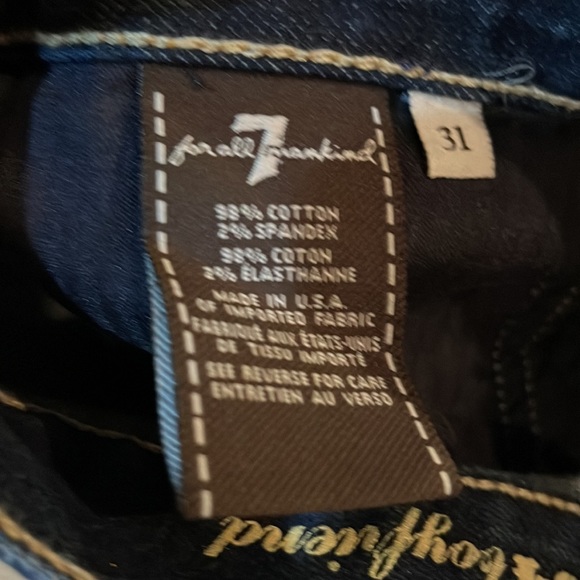 7 for all mankind boyfriend Jean size 31 worn once, whispered denim - Picture 8 of 12